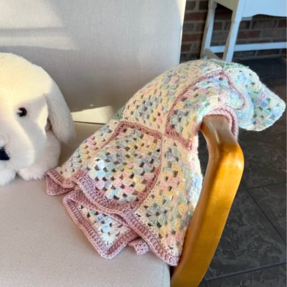 NEW Lovely and Soft Pastel Handmade Baby Blanket